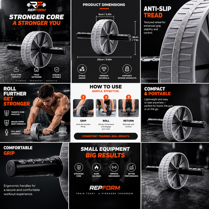 RepForm™ Ab Roller | Total Core Strength at Home