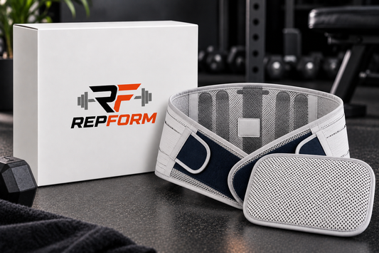 RepForm™ Back Support Set | Lumbar Belt & Cushion for Pain-Free Living