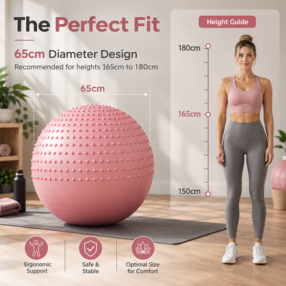 RepForm™ Exercise Ball  65cm Anti-Slip with Pump & Carry Bag