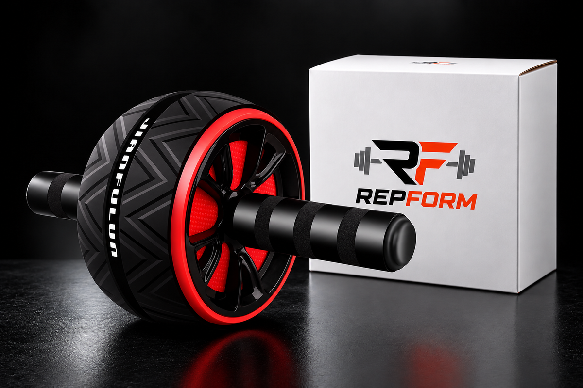 RepForm™ Pro Ab Wheel | Non-Slip Textured Roller for Total Upper Body Strength