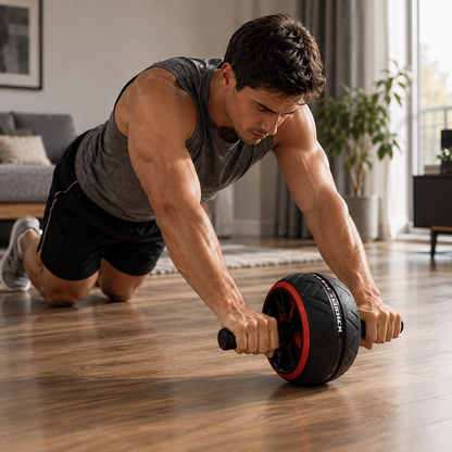 RepForm™ Pro Ab Wheel | Non-Slip Textured Roller for Total Upper Body Strength