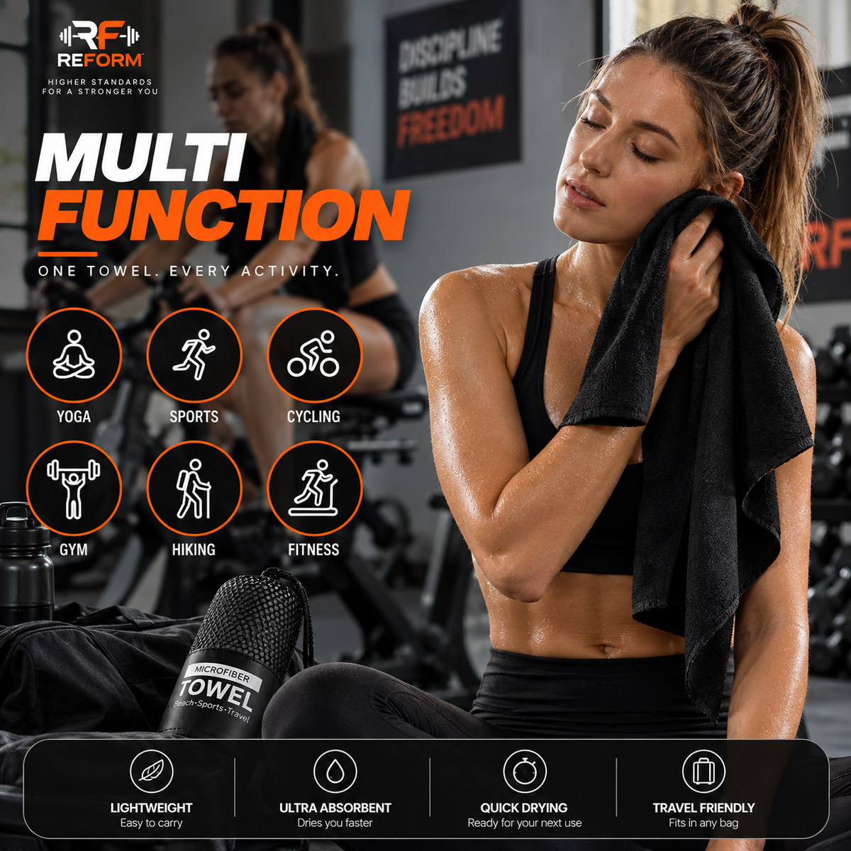 RepForm™ Quick-Dry Towel | Stay Fresh. Move Fast. Go Anywhere.