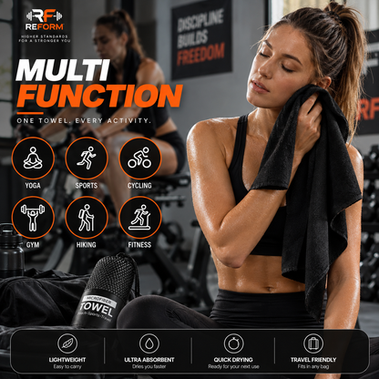 RepForm™ Quick-Dry Towel | Stay Fresh. Move Fast. Go Anywhere.